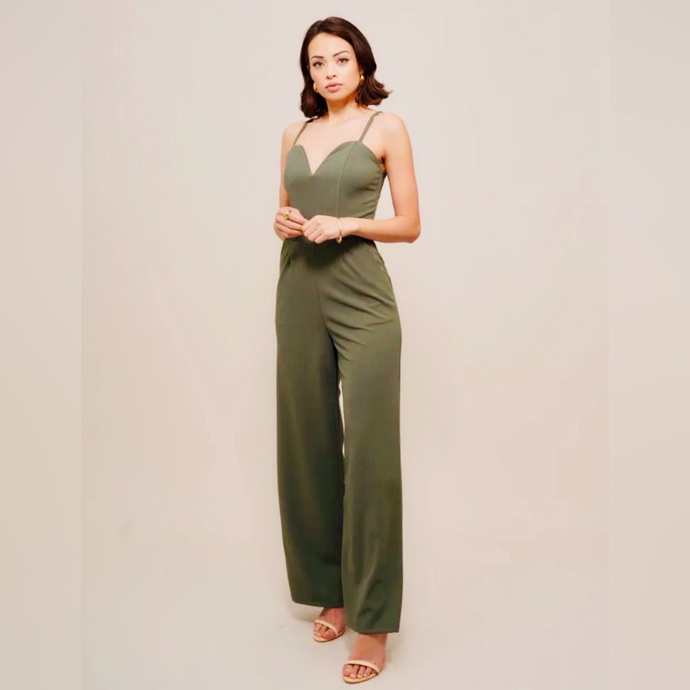 Olivia Olive Jumpsuit - Picture 2 of 13